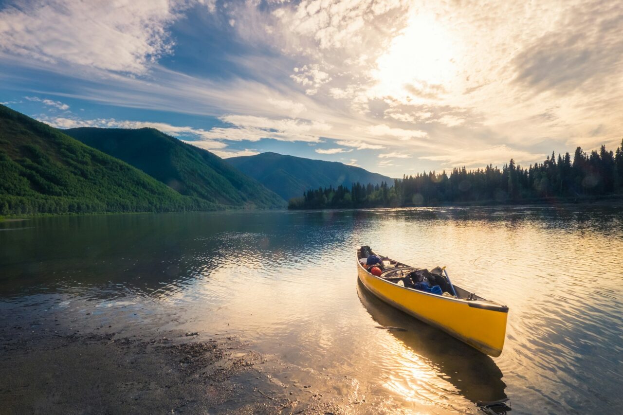 Kayak sailing on water